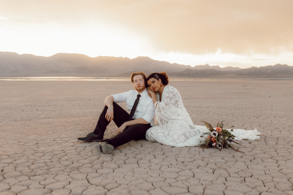 Arizona Documentary-Style Wedding Photographer. elopement Dry Lake Bed Las Vegas Nevada