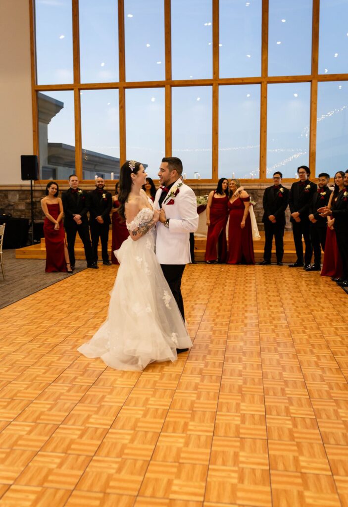 Bride and groom having their first dance in Phoenix AZ